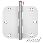 Hosom 3 Rounded Door Hinges Brushed Pack, NICKEL-5/8 Radius New. Price: $12.59.
