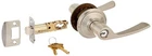 Schlage F51AMER619 F51-MER Merano Keyed Entry Panic Proof Door Lever, Satin New. Price: $101.91.