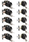 Door Deadbolt Combo Set 5 Pack Matte Black Keyed Alike Knobwell Entry Lock New. Price: $154.99.