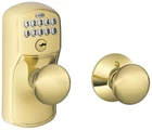 Schlage FE575-PLY-PLY Plymouth Keypad Entry Auto-lock Door Knob Brass New. Price: $213.17.