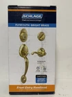 Schlage Plymouth Bright Brass Single Cylinder Door Handleset With Flair New. Price: $71.89.