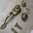 Kwikset Gibson Polished Brass Entry Door Lock Polo Handleset Smartkey Open. Price: $45.00.