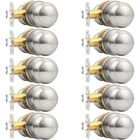 Probrico Interior Door Knobs For Hallway, Flat Ball Closet Brushed Nic New. Price: $44.99.
