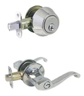 Entry Entrance Polished Chrome Keyed Door Handle Lever Single Cylinder Deadbolt New. Price: $36.40.
