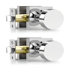 Gobrico Polished Chrome Privacy Door Knobs Square ROSETTE2 Pack Interior Heavy New. Price: $76.30.