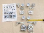 Rousso's Reproductions Door Knob Lot. Crystal Glass Solid Brass Open. Price: $89.79.