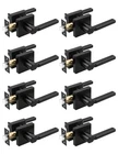 Tinewa 8 Pack Square Privacy Matte Black Door Levers Locksets Bed/bath. Price: $172.67.