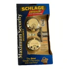 Schlage Maximum Security Safety Deadbolt Bright Brass The Best Grade 2 Door Lock New. Price: $45.99.