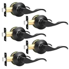 Gobekor 5 Pack Matte Black Passage Door Levers Interior Handles For Hall... New. Price: $89.42.