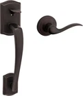Kwikset Prescott Door Handleset Only With Tustin - Venetian Bronze Open. Price: $39.96.