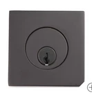 Emtek 8469US19 Square Brass Modern Keyed Entry Single Cylinder Flat Black Open. Price: $99.00.