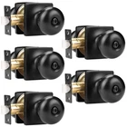 Gobekor 5 Pack Matte Black Privacy Door Knob (keyless), New. Price: $49.23.