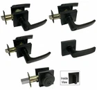 House Guard Matte Black Square Door Levers Locks Knobs Handle Privacy Keyed New. Price: $36.95.
