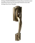 Schlage FE285 Cam 609 Geo Antique Brass Handleset New. Price: $75.00.