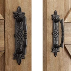 Heavy Duty 9" Antique Barn Door Handle Set Of 2, Large Rustic Carved Pull, New. Price: $51.52.