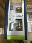 Schlage F10VGEO605 Georgian Door Knob Hall & Closet Passage *bright Brass* New. Price: $17.00.