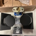 Emtek 5212OCTUS19 Privacy Set, Modern Rectangle Rosette, Octagon Knob Flat Black Open. Price: $95.00.