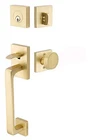 Emtek 4820 Baden Single Cylinder Keyed Entry Round Knob Brass Open. Price: $406.00.