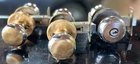 Vtg Weiser Late 50S Mcm Door Knob Set - 1 Exterior W/ Lock (no Key) + 2 Interior. Price: $73.00.