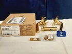 Emtek 5110HLORHUS4 Square Rosette Passage Helios Satin Brass Handle Lever 3 Open. Price: $58.50.