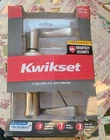 Kwikset Tustin Keyed Entry Door Handle With Smartkey Satin Nickel 97402-732 Open. Price: $45.00.