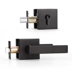 Knobwell 2 Pack Square Heavy Duty Entry Door Handle Set With Single Keyed Deadbo New. Price: $95.12.