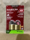 Ace Hardware Solid Brass Body High Security Padlock 1/2 54542 New. Price: $18.99.