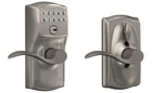 Schlage FE595 619 Camelot Keypad Entry With Flex-lock Accent Lever Open. Price: $65.00.