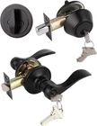 Secure Your Home Keyed Alike Matte Black Door Lever Deadbolt Lock Set 1-PACK New. Price: $47.99.