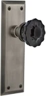 Nostalgic Warehouse New York Plate Single Dummy Crystal Black Glass Door Knob Open. Price: $49.99.