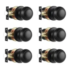 Heittis 6 Pack Black Door Knobs Passage Modern Keyless Flat Ball New. Price: $91.54.