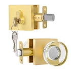 Exterior Glass Door Knob With Single Cylinder Deadbolt Lockset, Entry Crystal... New. Price: $132.05.
