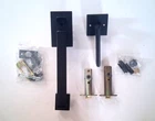 Emtek 4820HLORHUS19, Baden Tubular Bottom Handleset Only, Rh, Flat Black New. Price: $321.47.
