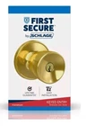 First Secure By Schlage Deadbolt & Hawkins Knob Combo PC60HWK605 Bright Bras New. Price: $39.88.