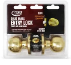 New Premier Lock Solid Brass Keyed Entry Door Knob With 2 KW1 Keys-carded. Price: $29.99.