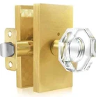 Hiemey Glass Door Knobs Interior Gold Crystal New. Price: $39.00.