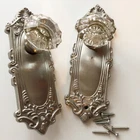 Nostalgic Warehouse Victorian Plate Crystal Glass Knob Satin Nickel Used. Price: $58.50.