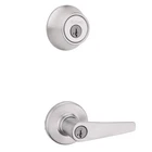 Delta Satin Chrome Keyed Entry Door Handle Single Cylinder Deadbolt Combo Pa New. Price: $49.50.