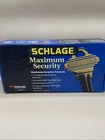 Schlage Maximum Security Deadbolt Lock Kit Solid Brass Cylinder Pick Resistant Open. Price: $44.99.