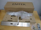 Emtek Nickel Large Multipoint Keyed Modern Rectangle Handle 1L1R51POSLHUS15 Open. Price: $99.99.