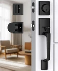 Front Door Handle Deadbolt Set, Matte Black Lock With Modern New. Price: $90.99.