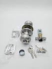 Copper Creek Colonial Keyed Entry Door Knob Satin Stainless Lock 1 Pack CK2040SS Open. Price: $19.99.