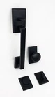Emtek Rustic Modern Rectangular Sectional Keyed Entry Handleset Medium Bronze New. Price: $284.99.