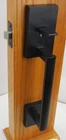 Kwikset San Clemente Handle With Halifax Lever Matte Black 815SCEXHFLSQT514 -nob Open. Price: $75.00.