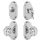 Bonkudoo Polished Chrome Door Deadbolt Crystal Glass Knobs Single New. Price: $121.20.