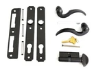 Atrium Door Mortise Lock Trim Set - Mat Black New. Price: $99.99.