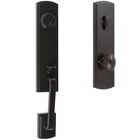 Italian Collection Briona Single Cylinder Black Door Handleset With Canova Inter New. Price: $159.73.