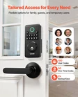 Keyless Entry Door Lock With Handle Set, Matte Black New. Price: $65.33.