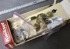 Kwikset Polished Brass Chelsea Handleset With Cameron Knob 98001-125, Open Box. Price: $70.00.