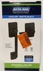 Schlage Century Matte Black Door Handleset Grip W. Latitude HANDLE-FE285 Open. Price: $58.89.
